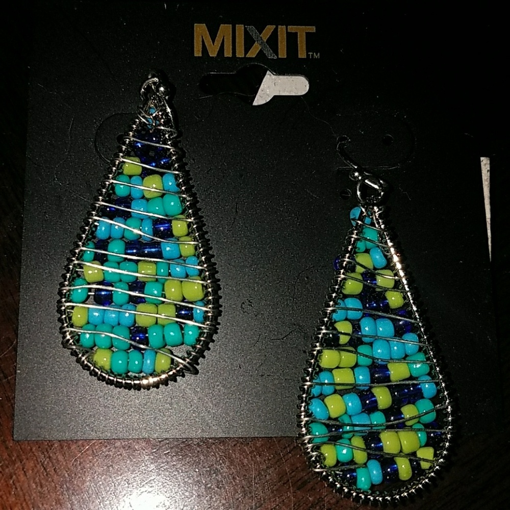 MIXIT Beaded Dangling Earrings
